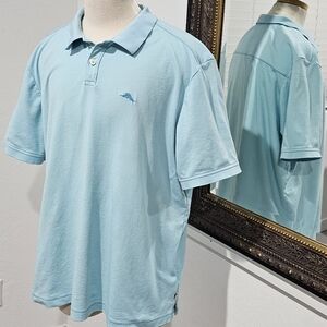 Tommy Bahama Light Blue Golf Polo Shirt - XXL
